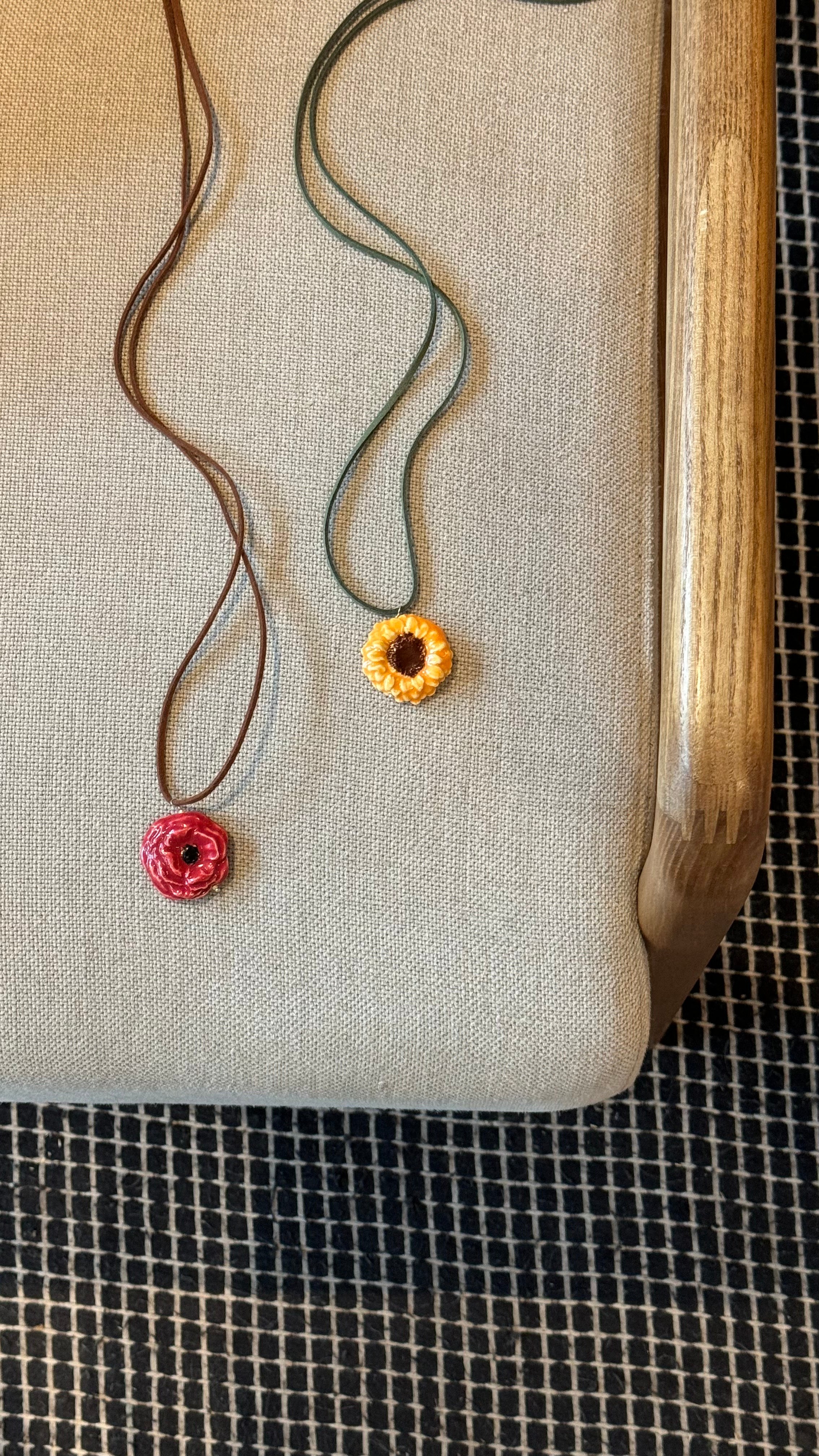 Підвіска керамічна квітка жовтий соняшник