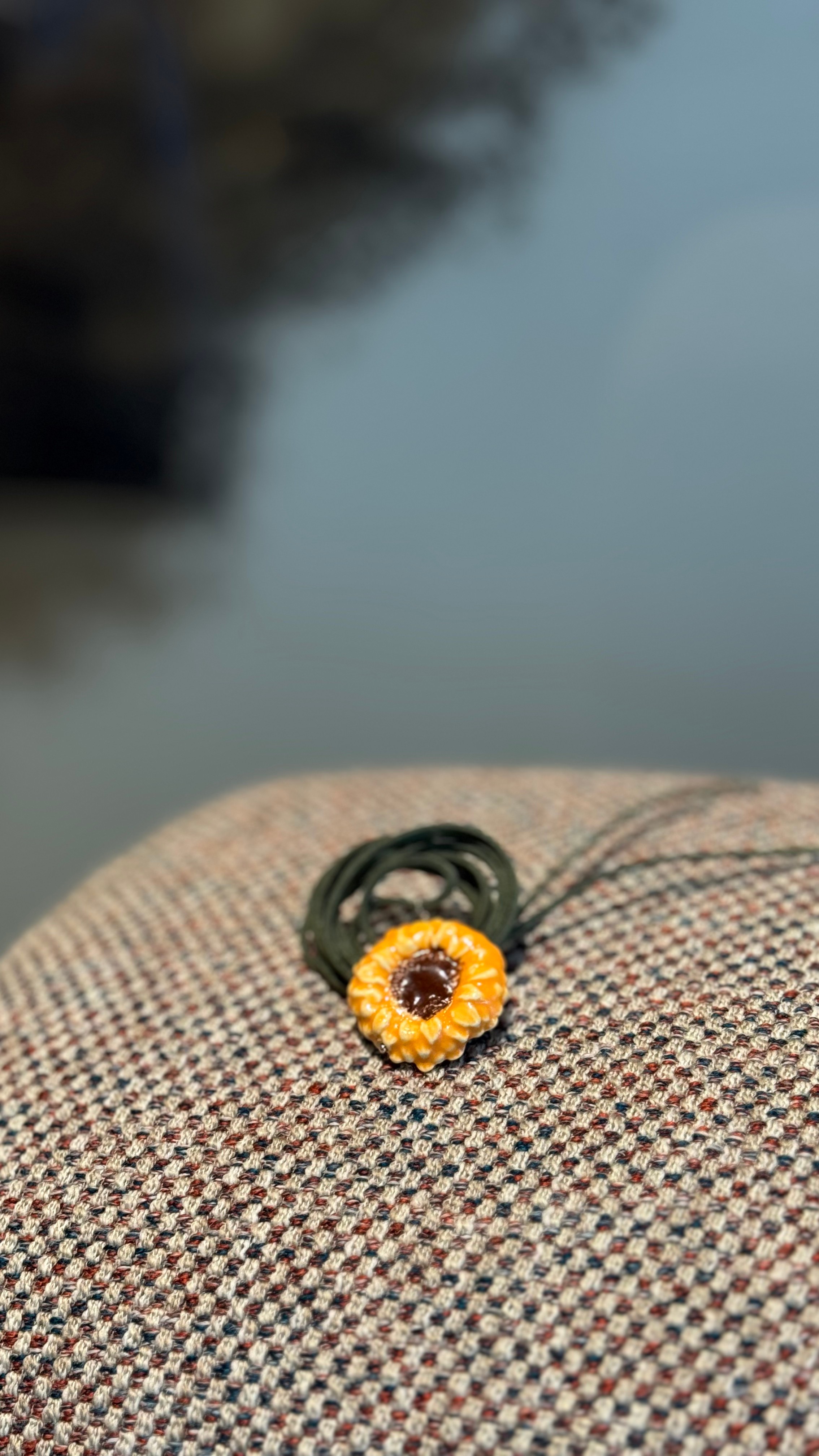 Підвіска керамічна квітка жовтий соняшник