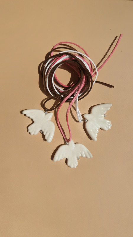 Підвіска керамічна величезна пташка